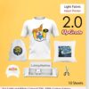 TransOurDream Tru-Heat Transfer Paper for T Shirts (10 Sheets, 8.5x11", 2nd Generation) Printable Heat Transfer Vinyl for Inkjet Printer Iron on Transfers for Light Fabrics (TOD-5)